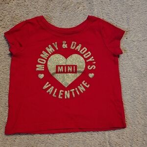 Baby Girl Short Sleeve Valentines Day Tee Shirt Size 6/9 Month